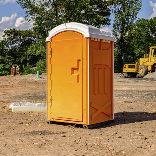 how often are the portable toilets cleaned and serviced during a rental period in Cando